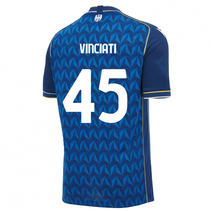 Danxen Dame Giulio Vinciati #45 Kongeblå Hvit Blå Bortetrøye Drakt Trøye 2026/27 Skjorter T-Skjorte