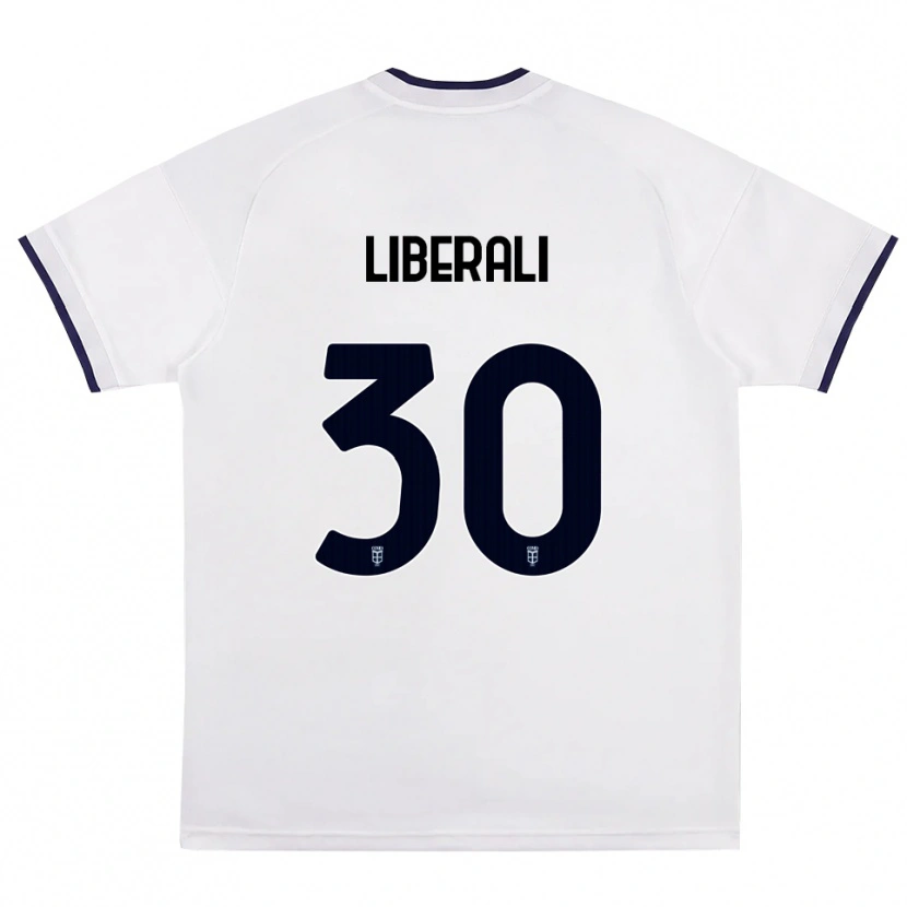 Danxen Dame Mattia Liberali #30 Hvit Rød Kongeblå Bortetrøye Drakt Trøye 2026/27 Skjorter T-Skjorte