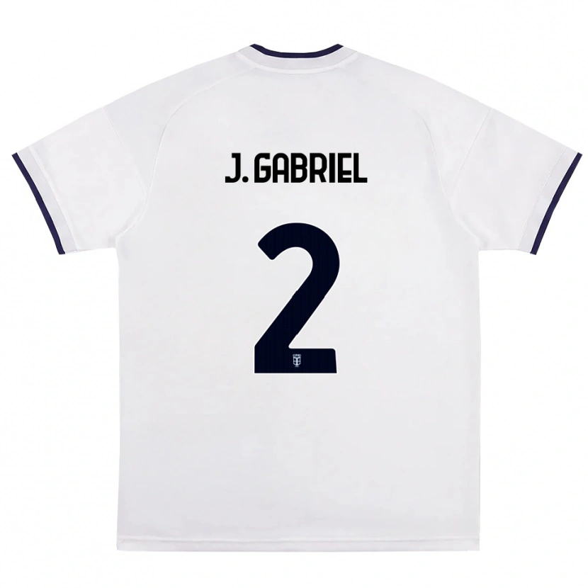 Danxen Dame João Gabriel #2 Hvit Rød Kongeblå Bortetrøye Drakt Trøye 2026/27 Skjorter T-Skjorte