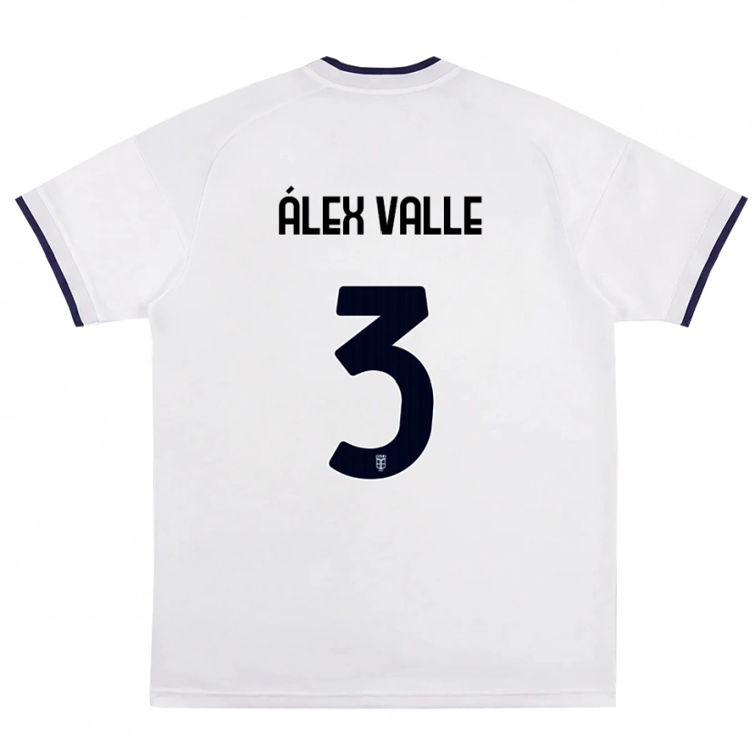 Danxen Dame Álex Valle #3 Hvit Rød Kongeblå Bortetrøye Drakt Trøye 2026/27 Skjorter T-Skjorte