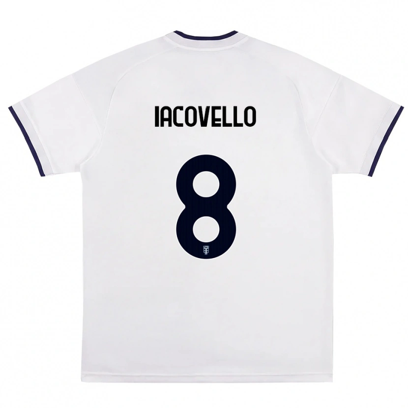 Danxen Dame Mattia Iacovello #8 Hvit Rød Kongeblå Bortetrøye Drakt Trøye 2026/27 Skjorter T-Skjorte