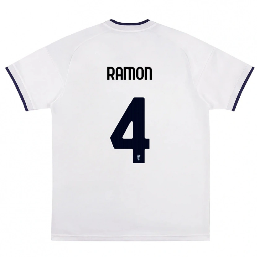 Danxen Dame Jacobo Ramón #4 Hvit Rød Kongeblå Bortetrøye Drakt Trøye 2026/27 Skjorter T-Skjorte