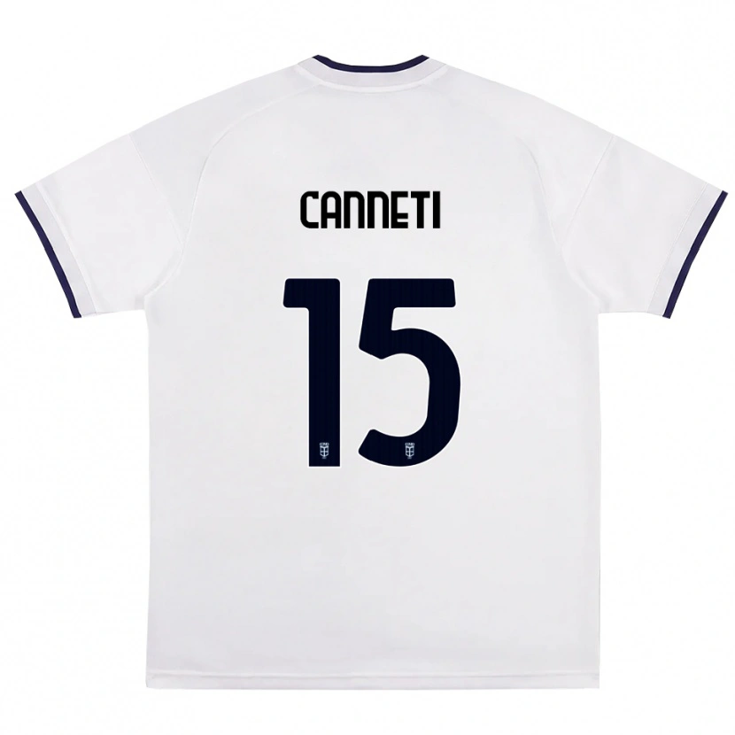 Danxen Dame Iacopo Canneti #15 Hvit Rød Kongeblå Bortetrøye Drakt Trøye 2026/27 Skjorter T-Skjorte