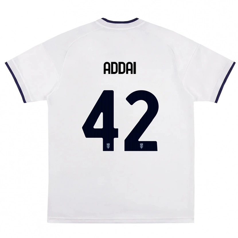 Danxen Dame Jayden Addai #42 Hvit Rød Kongeblå Bortetrøye Drakt Trøye 2026/27 Skjorter T-Skjorte