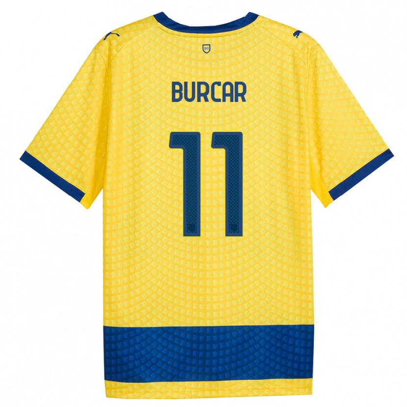 Danxen Dame Andrija Burcar #11 Gul Blå Svart Bortetrøye Drakt Trøye 2026/27 Skjorter T-Skjorte