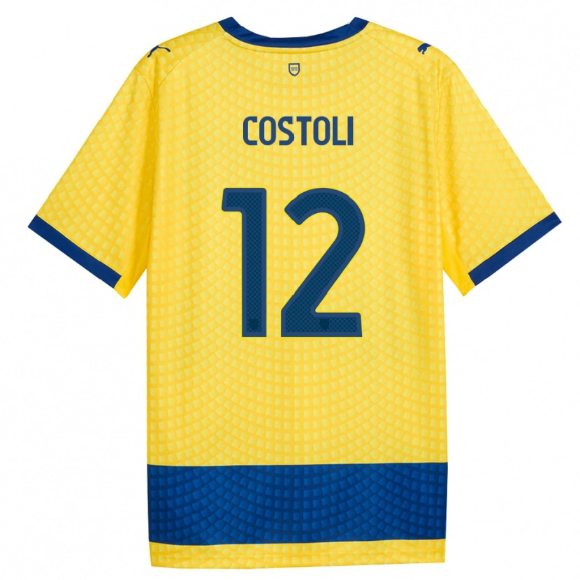 Danxen Dame Luca Costoli #12 Gul Blå Svart Bortetrøye Drakt Trøye 2026/27 Skjorter T-Skjorte