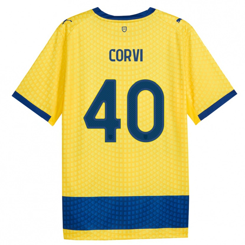 Danxen Dame Edoardo Corvi #40 Gul Blå Svart Bortetrøye Drakt Trøye 2026/27 Skjorter T-Skjorte