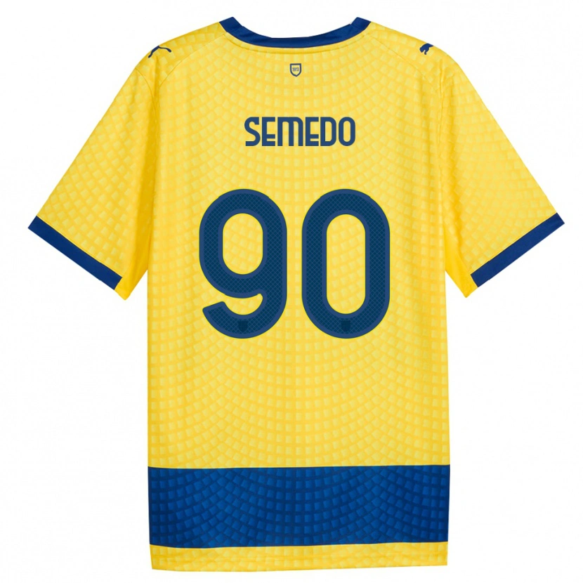 Danxen Dame Afonso Semedo #90 Gul Blå Svart Bortetrøye Drakt Trøye 2026/27 Skjorter T-Skjorte