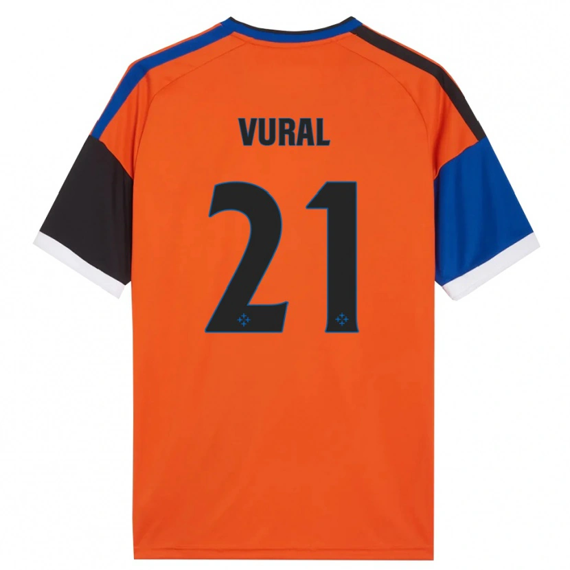 Danxen Dame İsak Vural #21 Oransje Blå Svart Hvit Bortetrøye Drakt Trøye 2026/27 Skjorter T-Skjorte