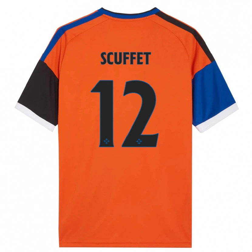 Danxen Dame Simone Scuffet #12 Oransje Blå Svart Hvit Bortetrøye Drakt Trøye 2026/27 Skjorter T-Skjorte