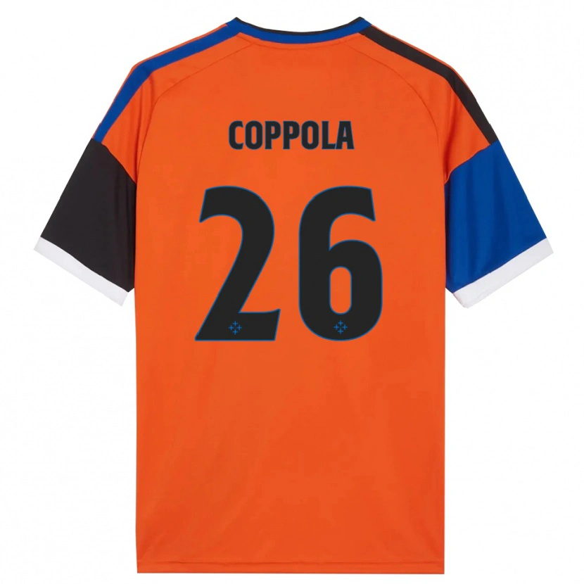 Danxen Dame Francesco Coppola #26 Oransje Blå Svart Hvit Bortetrøye Drakt Trøye 2026/27 Skjorter T-Skjorte