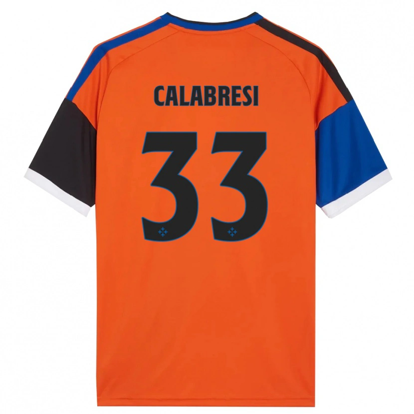 Danxen Dame Arturo Calabresi #33 Oransje Blå Svart Hvit Bortetrøye Drakt Trøye 2026/27 Skjorter T-Skjorte