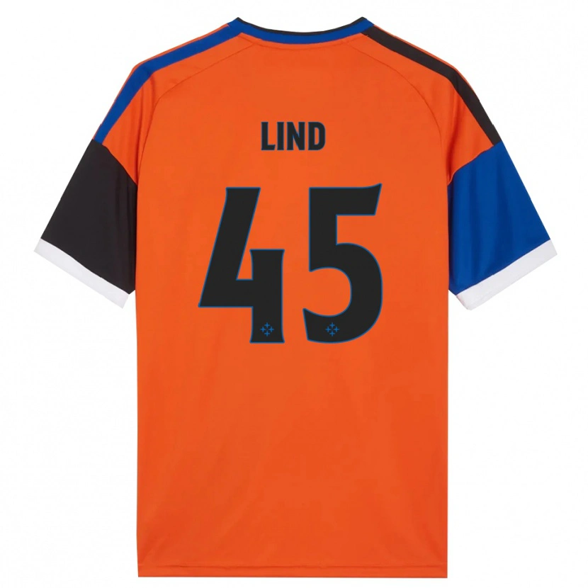 Danxen Dame Alexander Lind #45 Oransje Blå Svart Hvit Bortetrøye Drakt Trøye 2026/27 Skjorter T-Skjorte