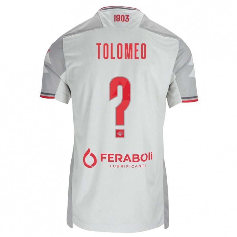 Danxen Dame Gabriel Tolomeo #0 Grå Hvit Rød Bortetrøye Drakt Trøye 2026/27 Skjorter T-Skjorte