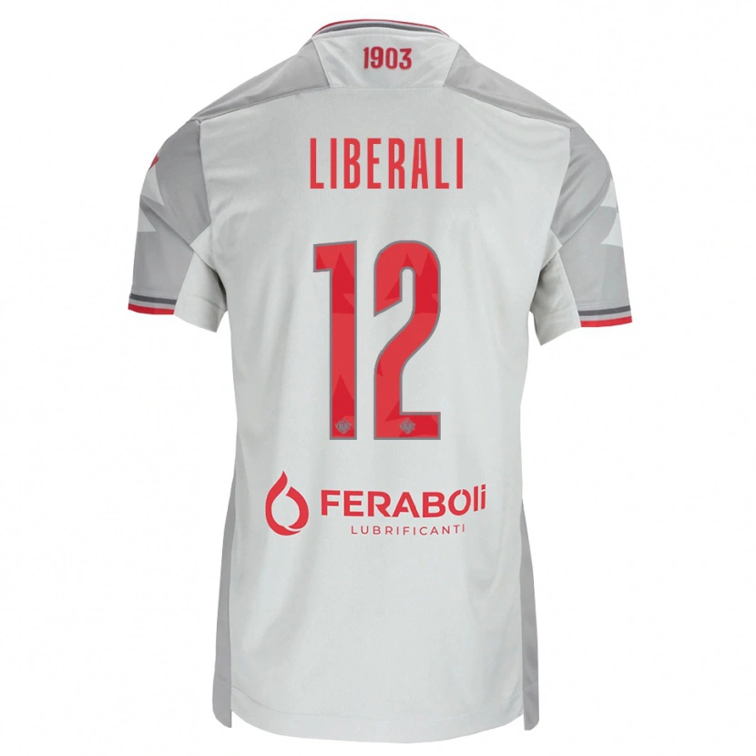 Danxen Dame Riccardo Liberali #12 Grå Hvit Rød Bortetrøye Drakt Trøye 2026/27 Skjorter T-Skjorte