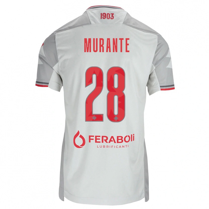 Danxen Dame Alessandro Murante #28 Grå Hvit Rød Bortetrøye Drakt Trøye 2026/27 Skjorter T-Skjorte