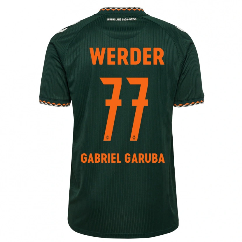 Danxen Dame Najib Gabriel Garuba #77 Mørkegrønn Oransje Hvit Bortetrøye Drakt Trøye 2026/27 Skjorter T-Skjorte