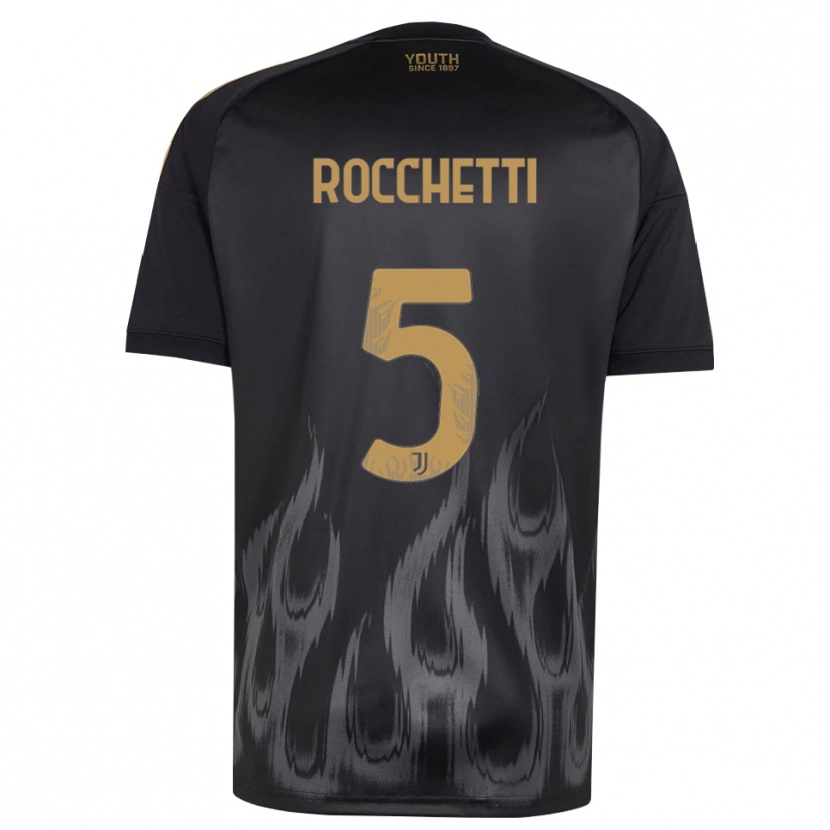 Danxen Dame Edoardo Rocchetti #5 Svart Brun Tredje Sett Drakt Trøye 2026/27 Skjorter T-Skjorte