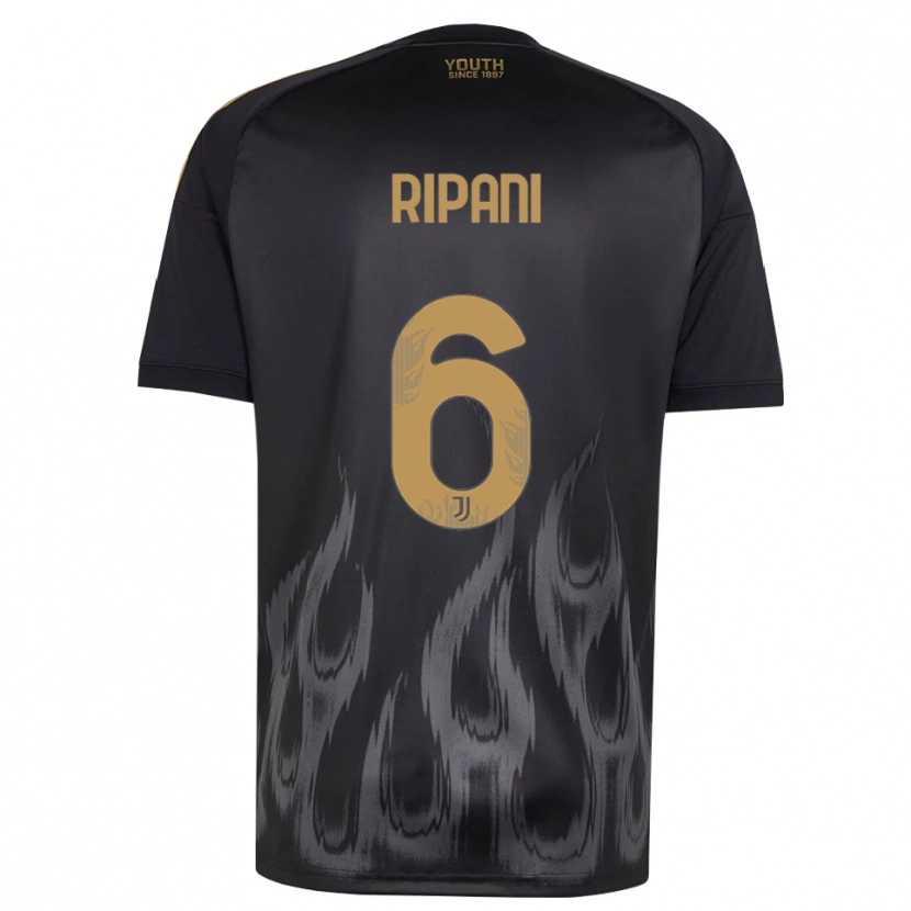 Danxen Dame Diego Ripani #6 Svart Brun Tredje Sett Drakt Trøye 2026/27 Skjorter T-Skjorte