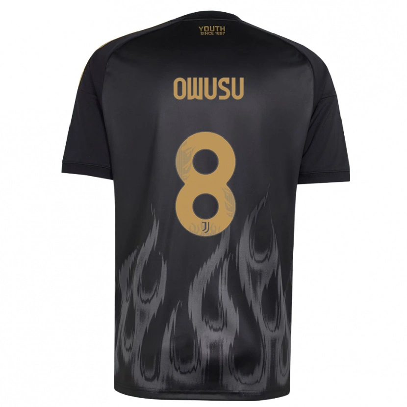 Danxen Dame Augusto Owusu #8 Svart Brun Tredje Sett Drakt Trøye 2026/27 Skjorter T-Skjorte