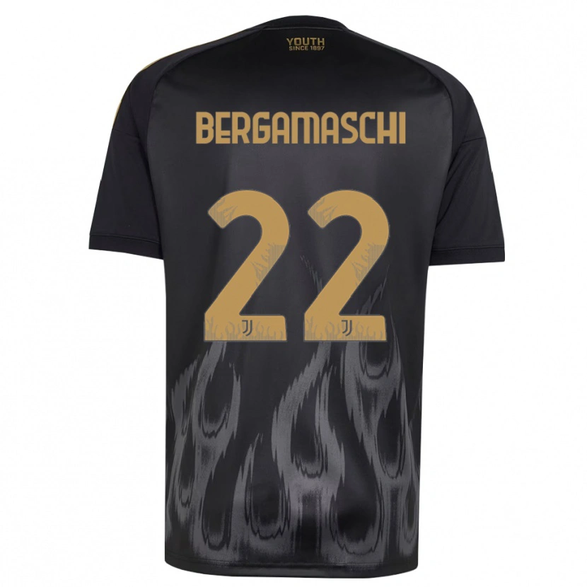 Danxen Dame Valentina Bergamaschi #22 Svart Brun Tredje Sett Drakt Trøye 2026/27 Skjorter T-Skjorte