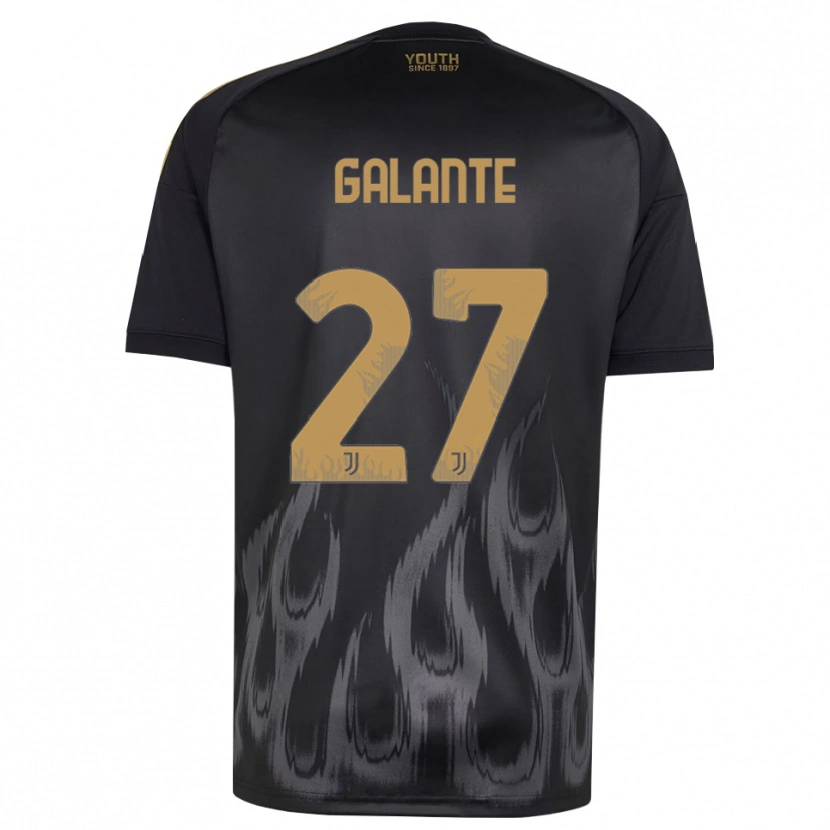 Danxen Dame Tommaso Galante #27 Svart Brun Tredje Sett Drakt Trøye 2026/27 Skjorter T-Skjorte