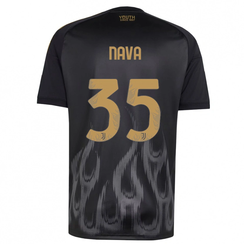 Danxen Dame Sebastiano Nava #35 Svart Brun Tredje Sett Drakt Trøye 2026/27 Skjorter T-Skjorte