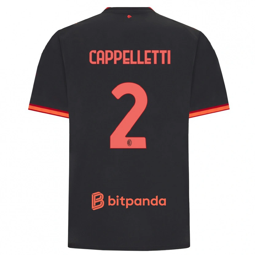 Danxen Dame Mattia Cappelletti #2 Svart Rød Tredje Sett Drakt Trøye 2026/27 Skjorter T-Skjorte