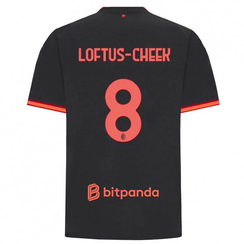 Danxen Dame Ruben Loftus-Cheek #8 Svart Rød Tredje Sett Drakt Trøye 2026/27 Skjorter T-Skjorte