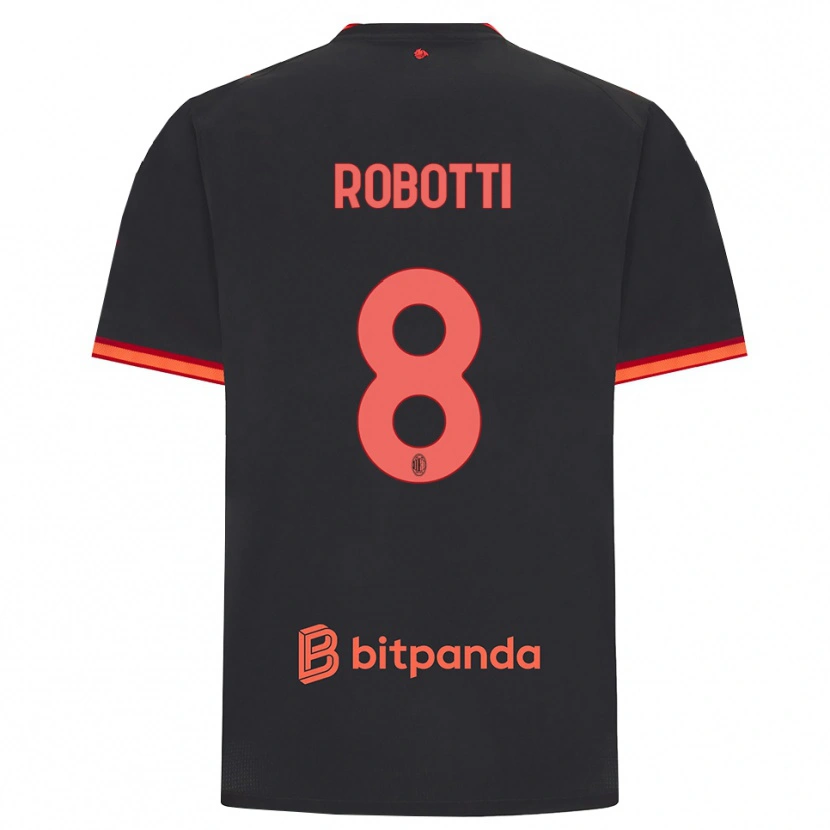 Danxen Dame Giovanni Robotti #8 Svart Rød Tredje Sett Drakt Trøye 2026/27 Skjorter T-Skjorte