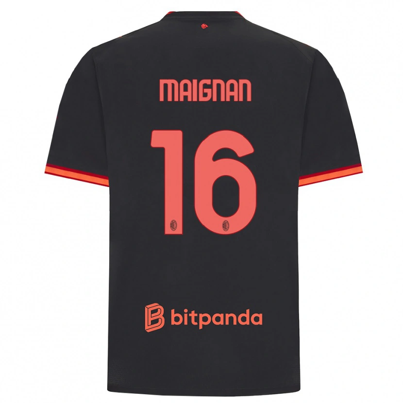 Danxen Dame Mike Maignan #16 Svart Rød Tredje Sett Drakt Trøye 2026/27 Skjorter T-Skjorte