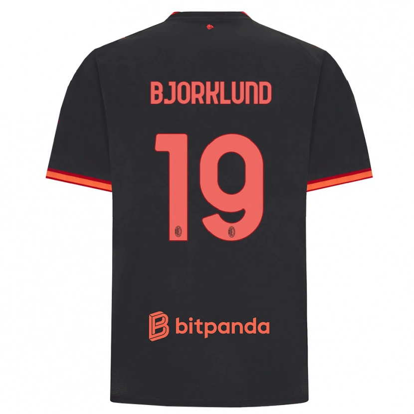 Danxen Dame Lukas Bjorklund #19 Svart Rød Tredje Sett Drakt Trøye 2026/27 Skjorter T-Skjorte
