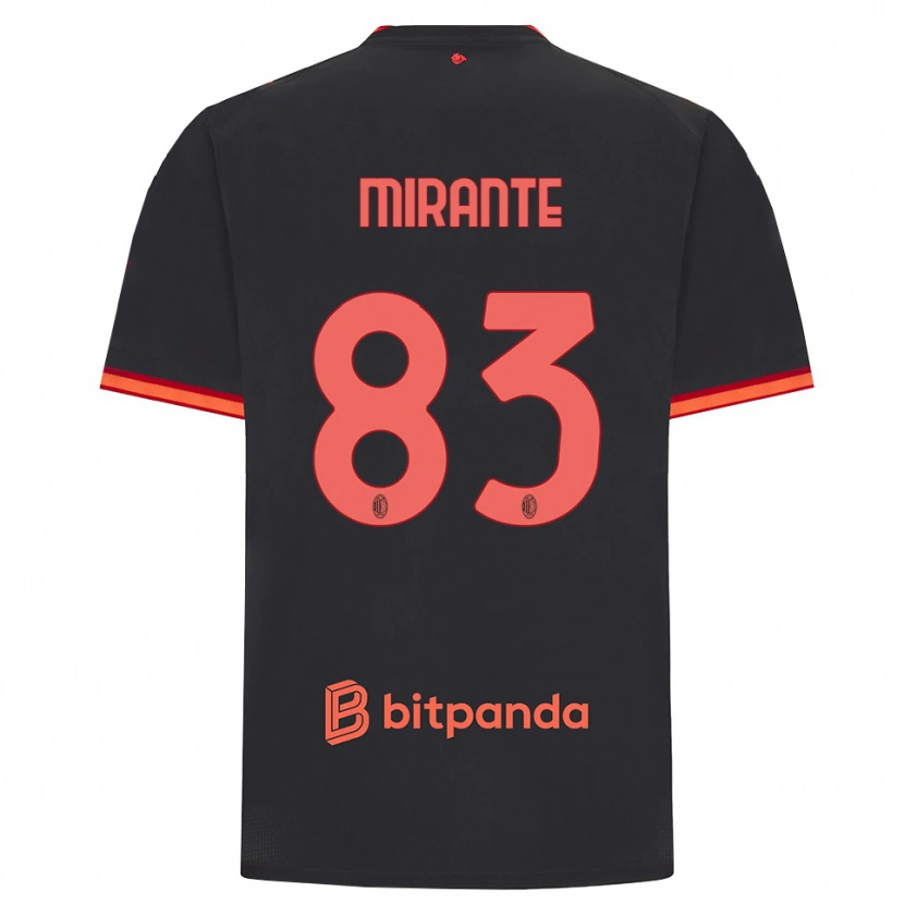 Danxen Dame Antonio Mirante #83 Svart Rød Tredje Sett Drakt Trøye 2026/27 Skjorter T-Skjorte