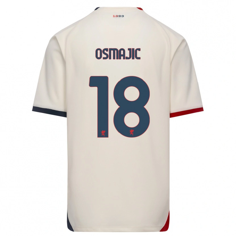 Danxen Dame Milutin Osmajic #18 Off-White Rød Bortetrøye Drakt Trøye 2026/27 Skjorter T-Skjorte