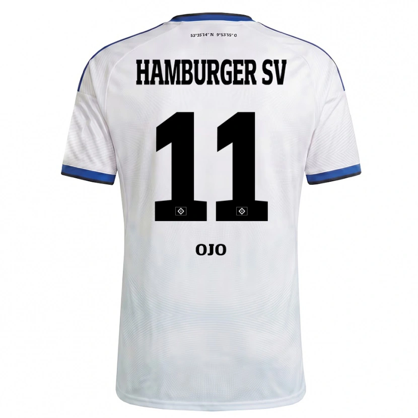 Danxen Barn Kelvin Ojo #11 Hvit Svart Blå Hjemmetrøye Drakt Trøye 2026/27 Skjorter T-Skjorte