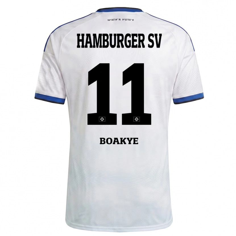 Danxen Barn Maurice Boakye #11 Hvit Svart Blå Hjemmetrøye Drakt Trøye 2026/27 Skjorter T-Skjorte