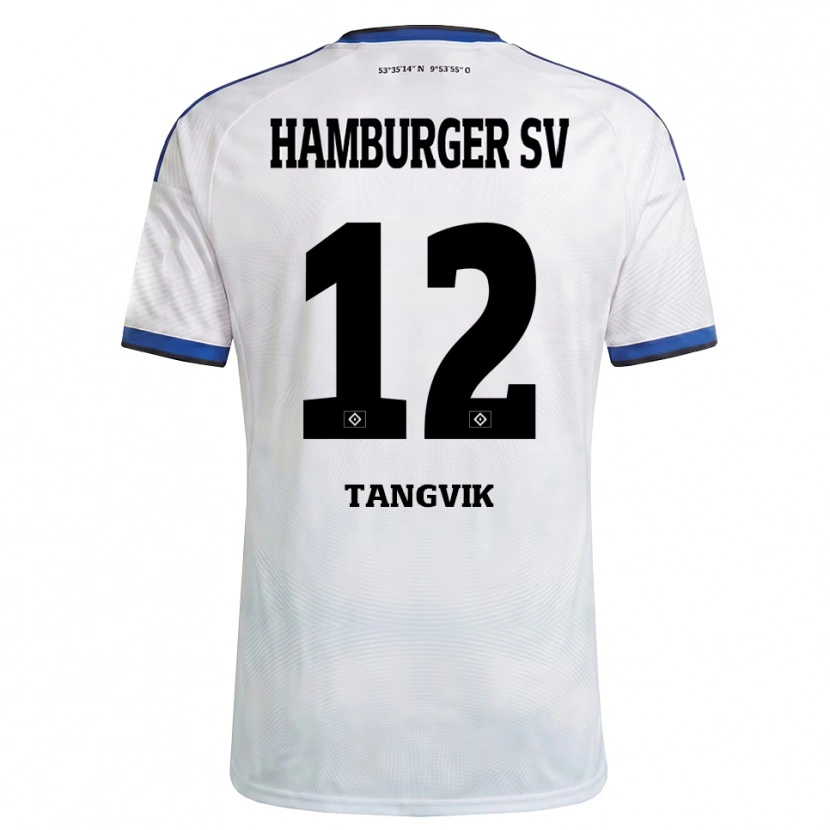 Danxen Barn Sander Tangvik #12 Hvit Svart Blå Hjemmetrøye Drakt Trøye 2026/27 Skjorter T-Skjorte