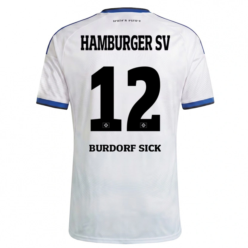 Danxen Barn Emma Burdorf-Sick #12 Hvit Svart Blå Hjemmetrøye Drakt Trøye 2026/27 Skjorter T-Skjorte