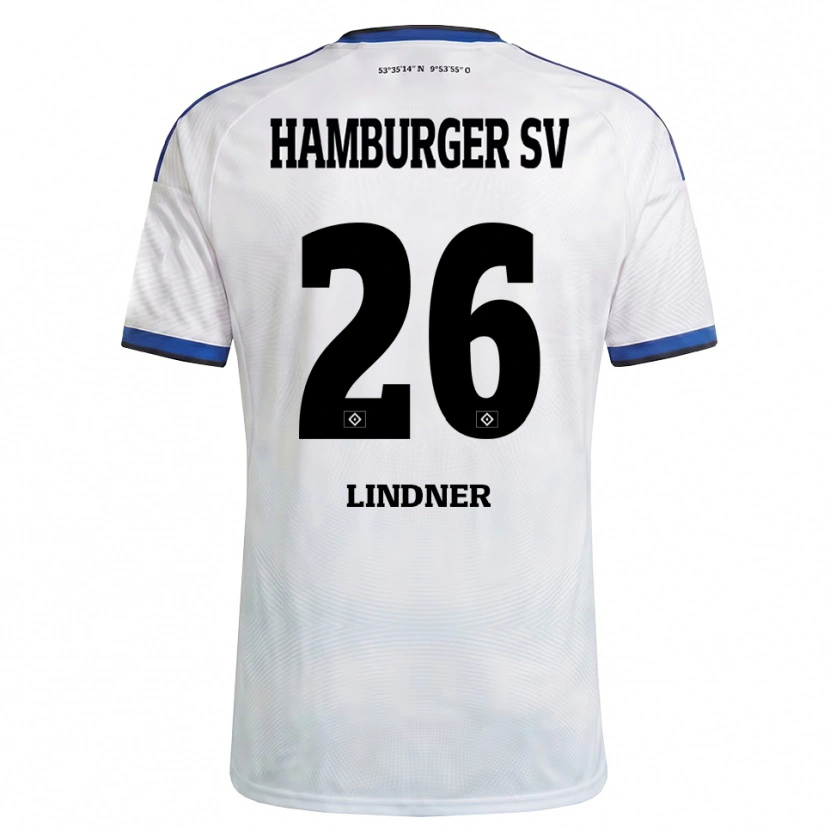 Danxen Barn Mick Lindner #26 Hvit Svart Blå Hjemmetrøye Drakt Trøye 2026/27 Skjorter T-Skjorte