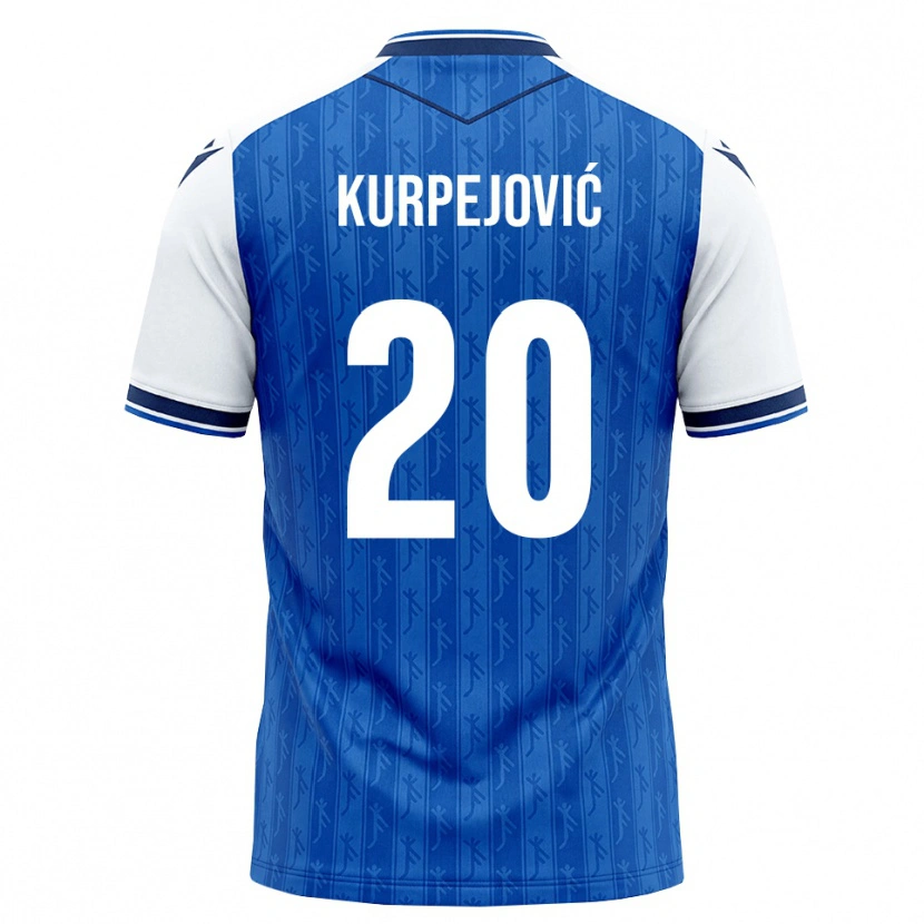 Danxen Barn Albin Kurpejović #20 Kongeblå Hvit Hjemmetrøye Drakt Trøye 2026/27 Skjorter T-Skjorte