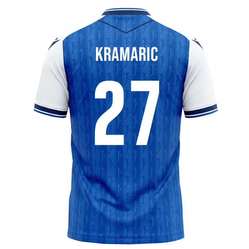 Danxen Barn Andrej Kramaric #27 Kongeblå Hvit Hjemmetrøye Drakt Trøye 2026/27 Skjorter T-Skjorte