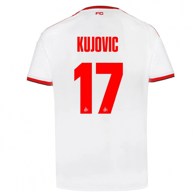 Danxen Barn Emin Kujovic #17 Hvit Rød Svart Hjemmetrøye Drakt Trøye 2026/27 Skjorter T-Skjorte