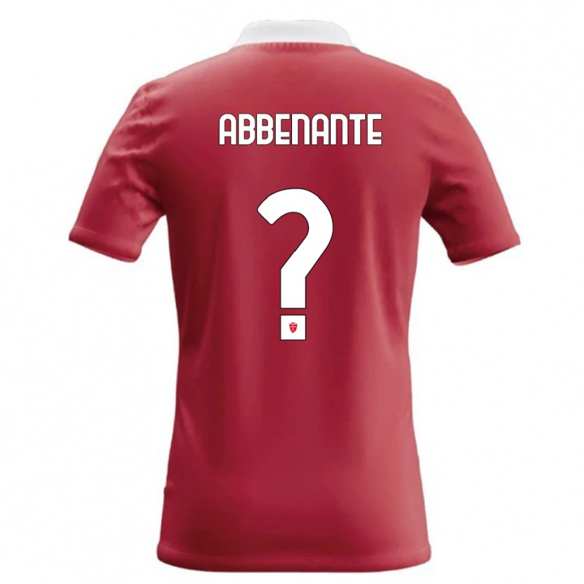 Danxen Barn Alessandro Abbenante #0 Rød Hvit Hjemmetrøye Drakt Trøye 2026/27 Skjorter T-Skjorte