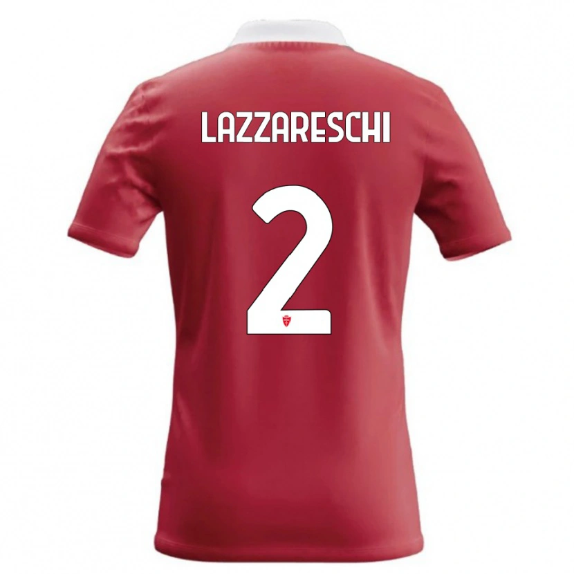 Danxen Barn Andrea Lazzareschi #2 Rød Hvit Hjemmetrøye Drakt Trøye 2026/27 Skjorter T-Skjorte