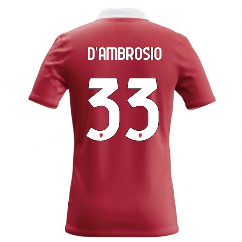 Danxen Barn Danilo D'ambrosio #33 Rød Hvit Hjemmetrøye Drakt Trøye 2026/27 Skjorter T-Skjorte