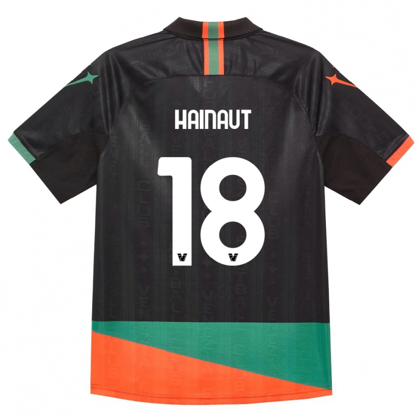 Danxen Barn Antoine Hainaut #18 Svart Oransje Grønn Hjemmetrøye Drakt Trøye 2026/27 Skjorter T-Skjorte