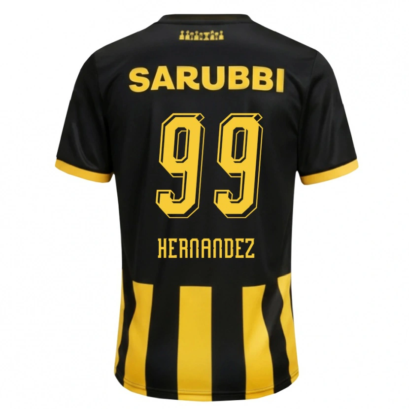 Danxen Barn Abel Hernández #99 Svart Gul Hjemmetrøye Drakt Trøye 2026/27 Skjorter T-Skjorte