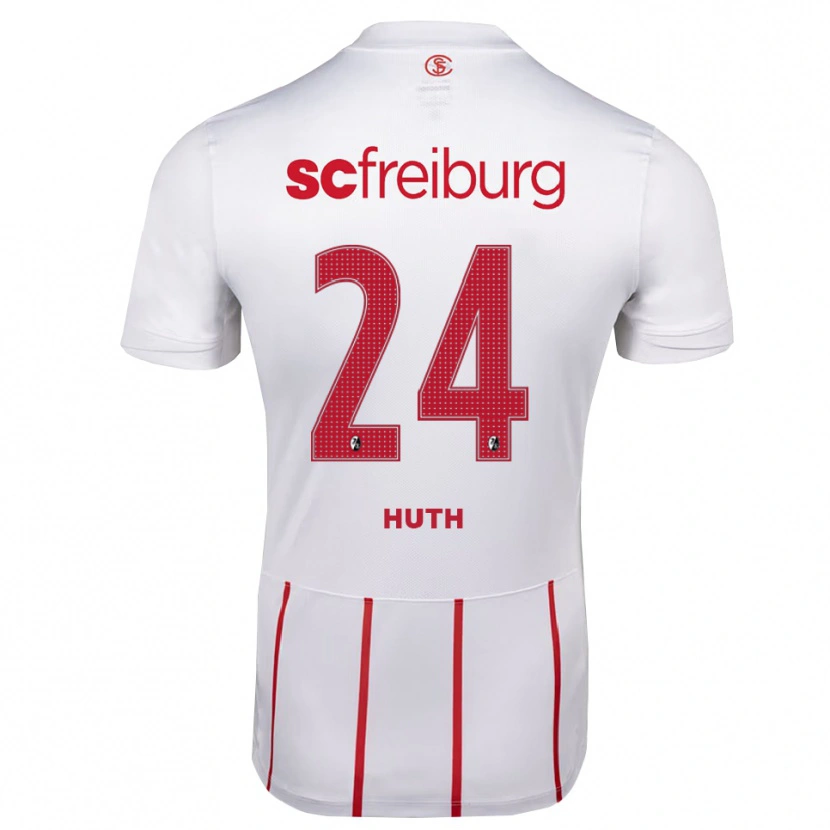 Danxen Barn Jannik Huth #24 Hvit Rød Gul Bortetrøye Drakt Trøye 2026/27 Skjorter T-Skjorte