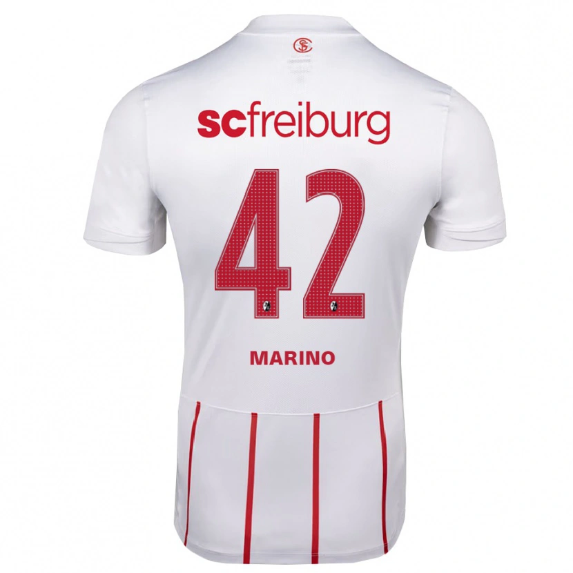 Danxen Barn Luca Marino #42 Hvit Rød Gul Bortetrøye Drakt Trøye 2026/27 Skjorter T-Skjorte