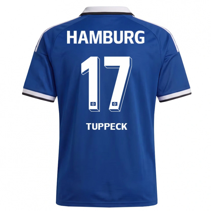 Danxen Barn Niklas Tuppeck #17 Hvit Blå Bortetrøye Drakt Trøye 2026/27 Skjorter T-Skjorte